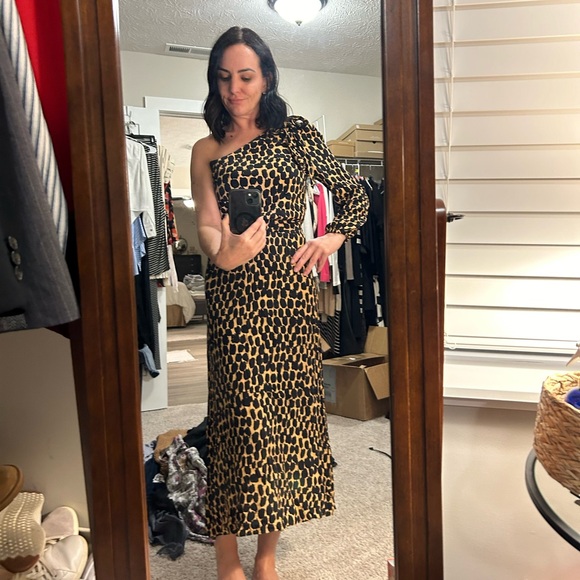 Who What Wear Dresses & Skirts - Printed one shoulder midi dress